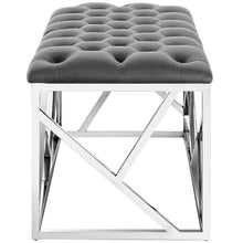 Load image into Gallery viewer, Modern Bench With Metallic Geometric Frame