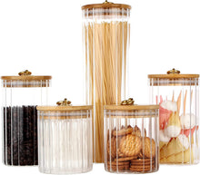 Load image into Gallery viewer, Glass Jars Set of 5