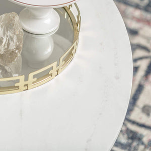 Modern Round Coffee Table Marble/Gold