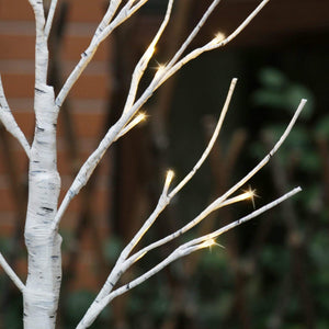 Warm White LED Battery Operated Birch Tree