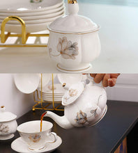 Load image into Gallery viewer, 15-Piece Porcelain Ceramic Coffee Tea Sets