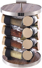 Load image into Gallery viewer, Spice Rack Organizer With Gold Spice Jars