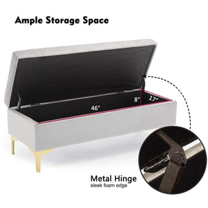 Velvet Storage Bench