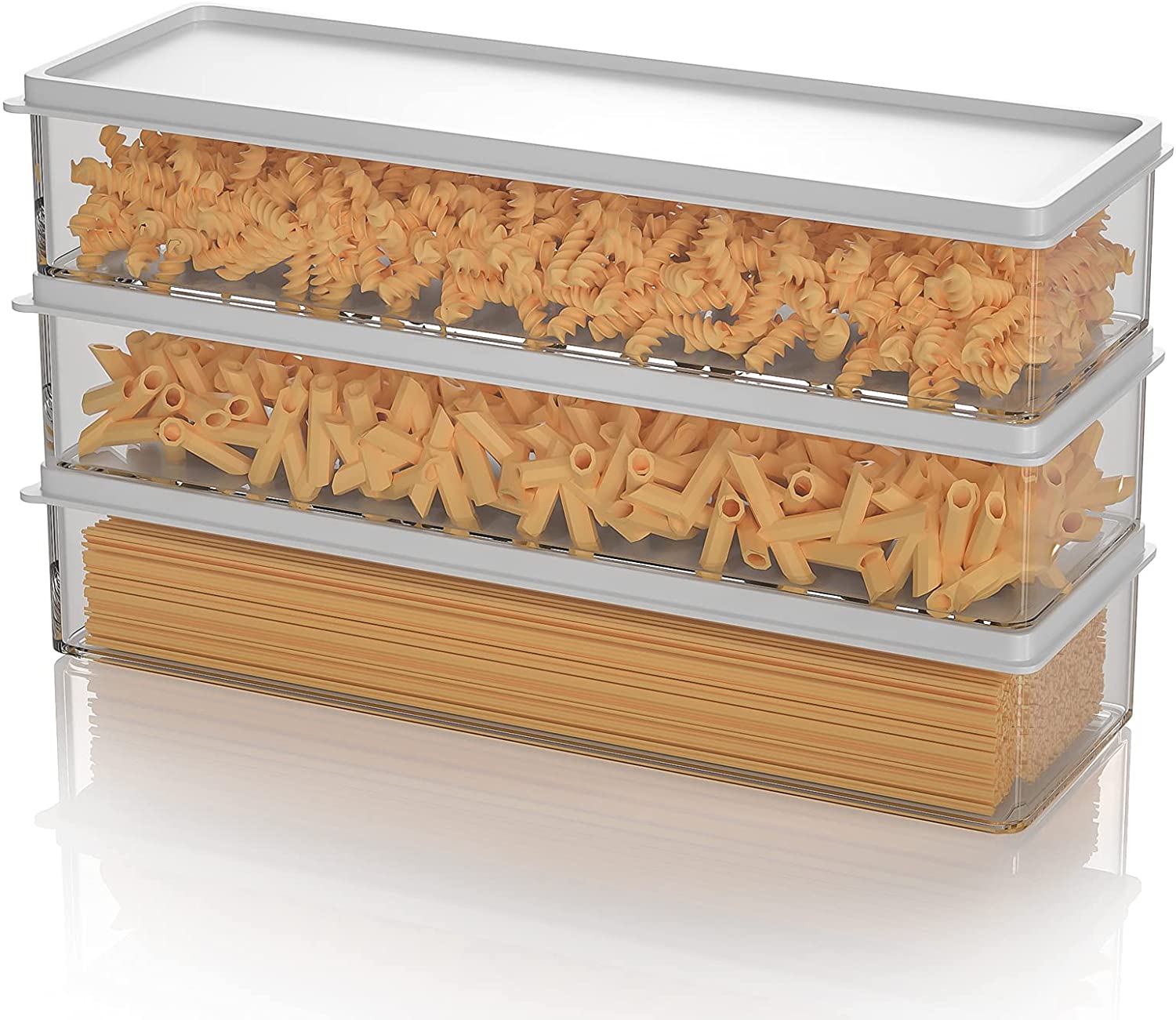 Pasta Storage Containers - Food Storage Container Set with Durable