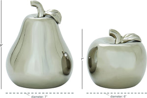 Ceramic Pear&Apple Set of 2