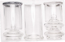 Load image into Gallery viewer, Glass Apothecary Jars with Lids Set of 3