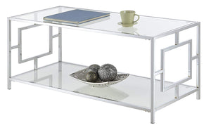Clear Glass/Chrome Coffee Table