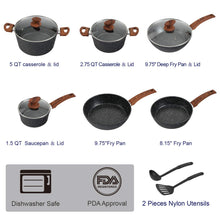 Load image into Gallery viewer, 12 Piece Nonstick Granite Cookware Set