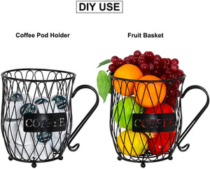 Coffee Pod Holder and Mug Fruit Basket