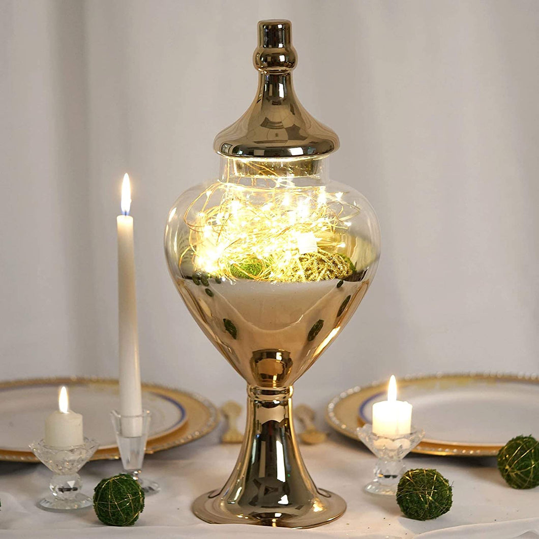 Gold Ombre Glass Candy Jar
