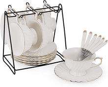 Load image into Gallery viewer, Tea Cup Set with Rack