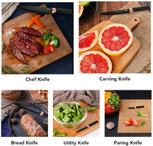 Load image into Gallery viewer, Black Kitchen Knife Set