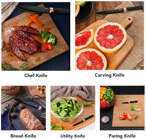 Black Kitchen Knife Set