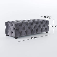 Load image into Gallery viewer, Tufted Velvet Ottoman