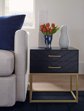 Two Drawers End Table