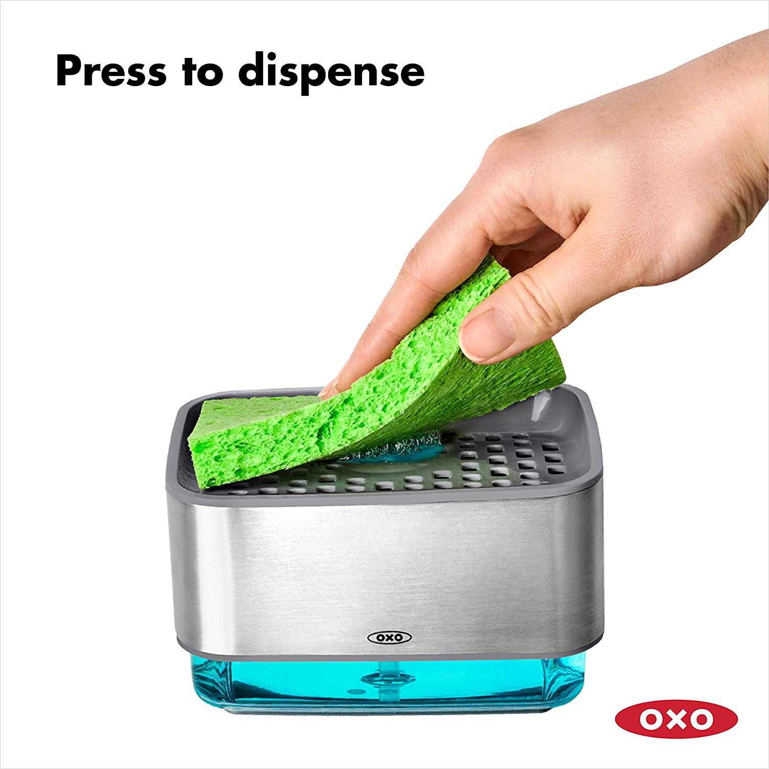 OXO Good Grips Stainless Steel Easy Press Soap Dispenser