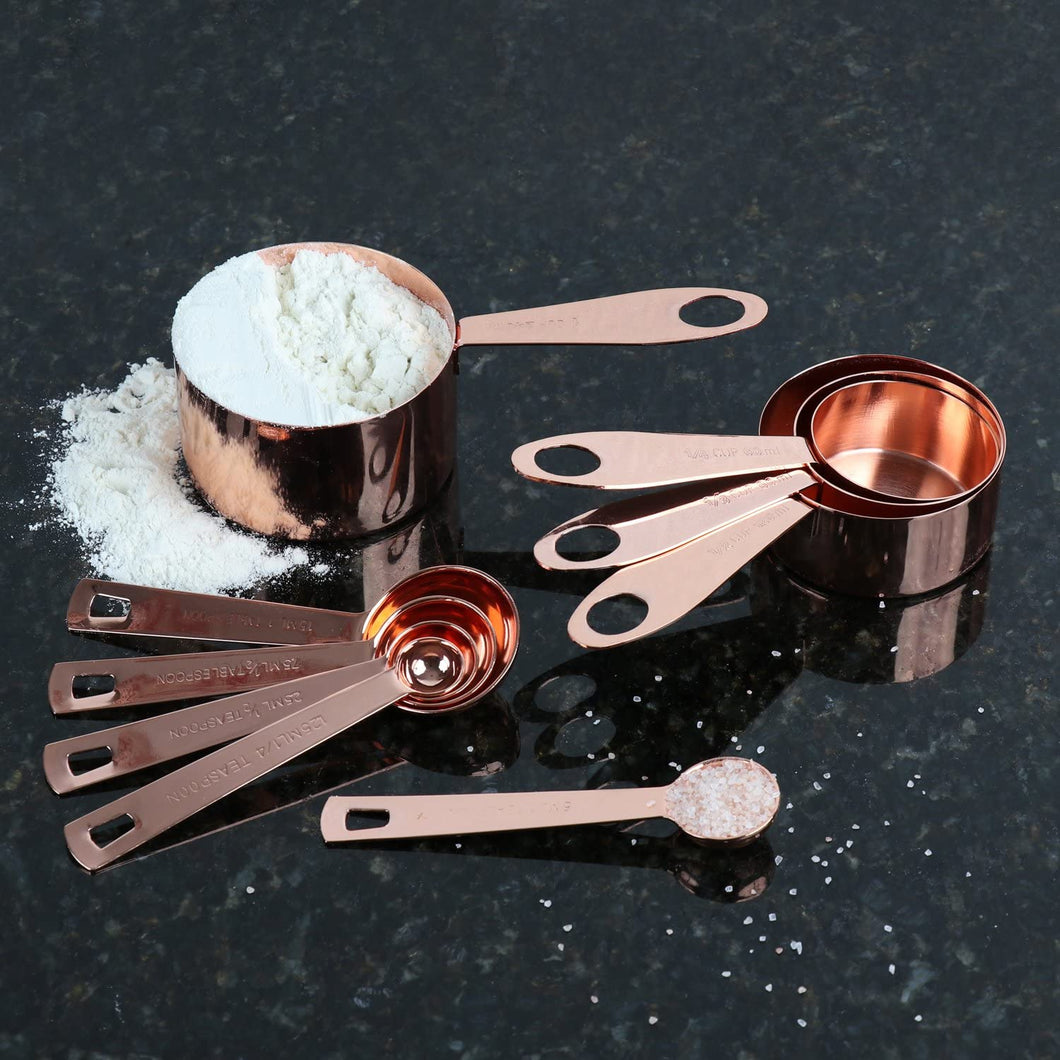Copper Measuring Cups and Spoons