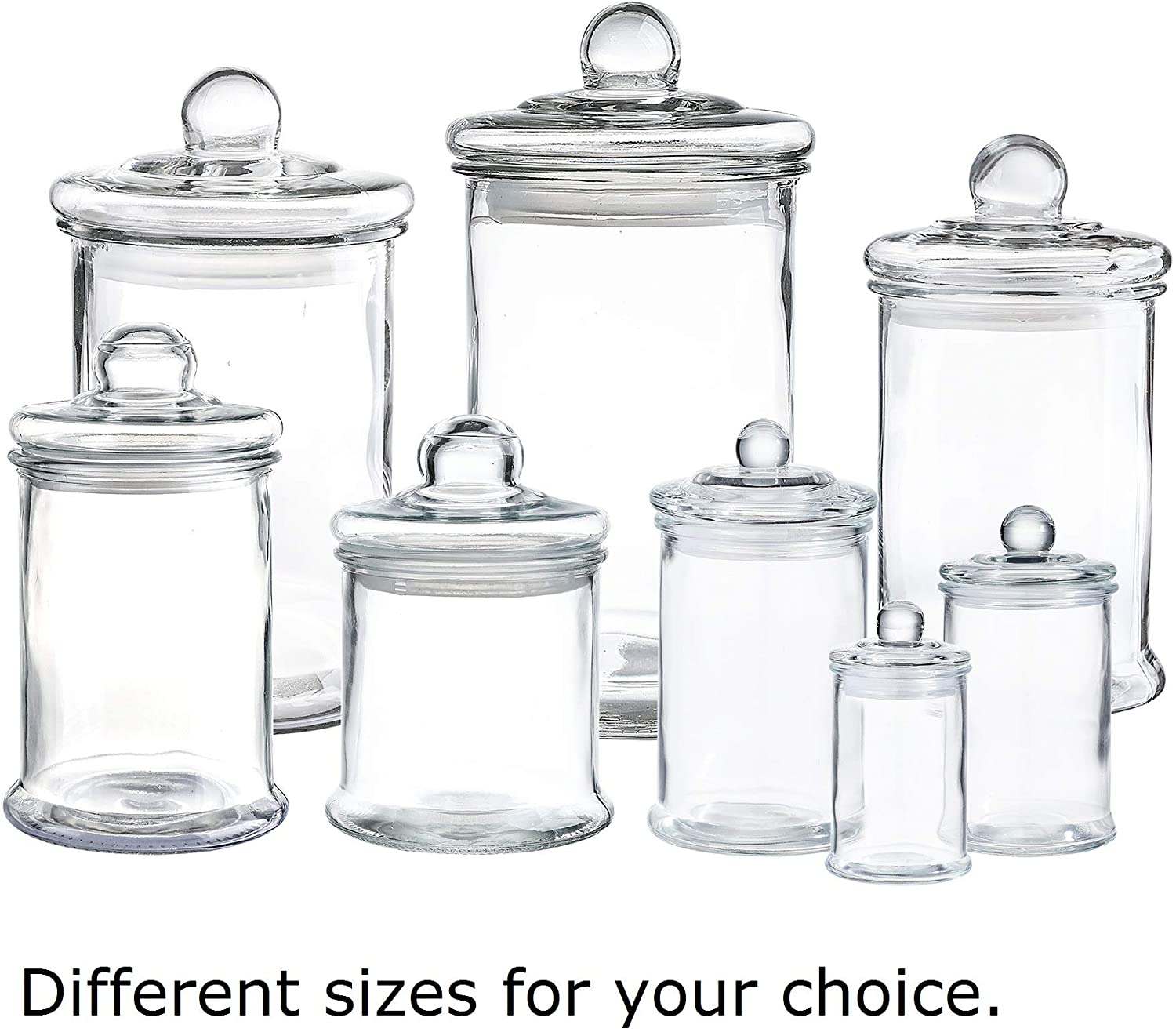 Glass Apothecary Jars with Lids Set of 3 – slyinspireme