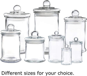Mini Glass Apothecary Jars Set of 3