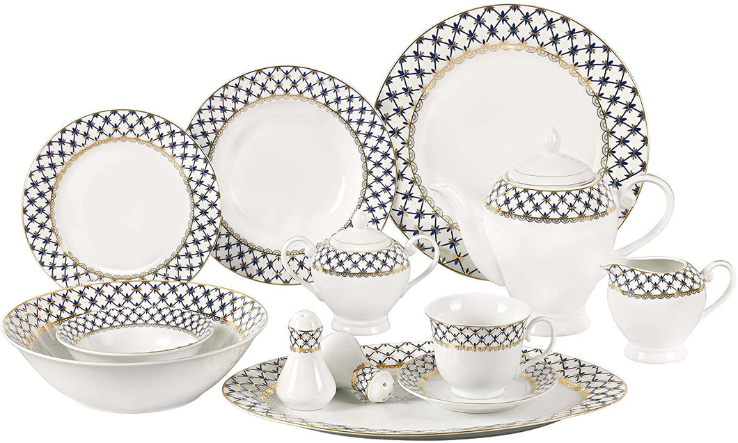 57-Piece Porcelain Dinnerware Set Service for 8