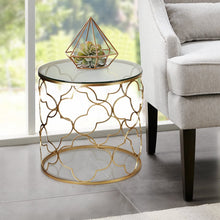 Load image into Gallery viewer, Gold End Table Set of 2
