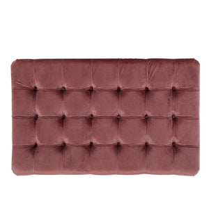 Tufted Cushion New Velvet Ottoman (Blush),