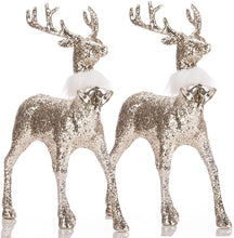 Load image into Gallery viewer, Glitter Reindeer Set of 2