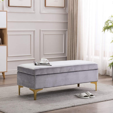 Velvet Storage Bench