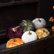 Load image into Gallery viewer, Handmade Velvet Pumpkins Set of 6