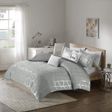 Load image into Gallery viewer, Metallic Printed Duvet Cover Set, King/Cal King