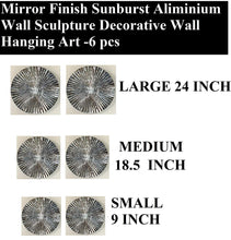 Load image into Gallery viewer, Decorative 6 Pcs Mirror Finish Handmade Metal Wall Art