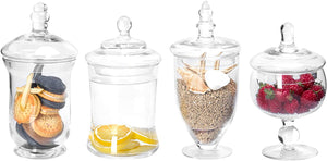 Glass Apothecary Jars Set
