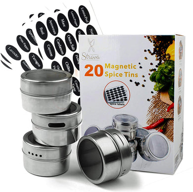 Magnetic Spice Tins (20-Piece Set)