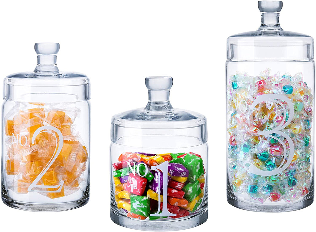 4pcs Clear Glass Apothecary Jars – slyinspireme