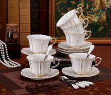 Load image into Gallery viewer, Luxury Tea Cup and Saucer Coffee Cup Set with Saucer and Spoon