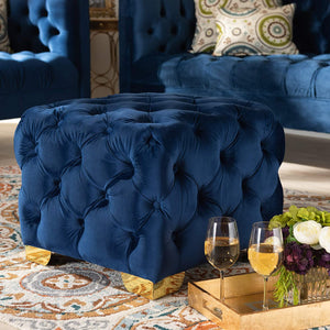 Luxury (Royal Blue/Gold) Ottoman