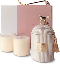 Load image into Gallery viewer, Luxury 4 Piece Candle Set with Soy Candles Refills