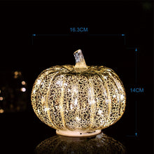 Load image into Gallery viewer, Glass Pumpkin Light with Timer