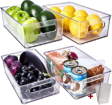 Fridge Organizer Bins 4 Pack
