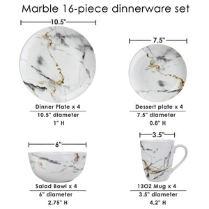 Luxury Marble Dinnerware Set
