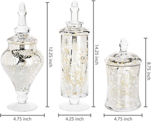 Silver Glass Apothecary Jars