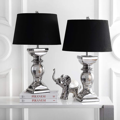 Silver Baluster Table Lamp (Set of 2)