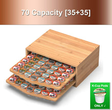 Load image into Gallery viewer, 2-tier Bamboo Coffee Pod Holder for Keurig K-Cup Pods