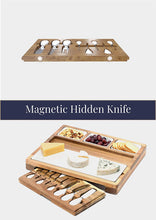 Load image into Gallery viewer, Wood Charcuterie Board and Cheese Serving Platter With Slide-Out Drawer