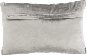 Metallic Throw Pillow, Light Grey/Silver