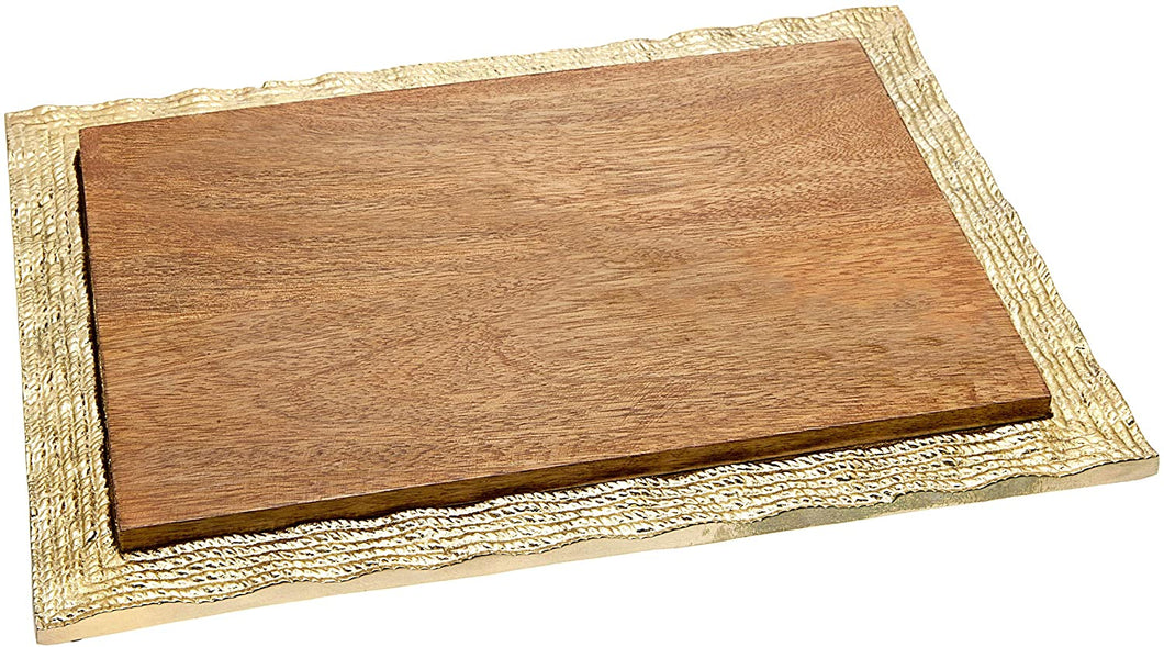 Cutting Board with Gold Trim