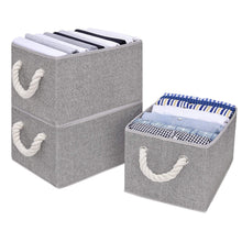 Load image into Gallery viewer, Storage Bins with Cotton Rope Handles