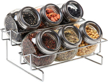 Load image into Gallery viewer, Spice Container Rack with 6 Glass Jars