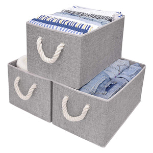 Storage Bins with Cotton Rope Handles