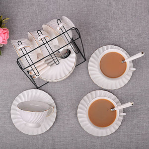 Tea Cup Set with Rack